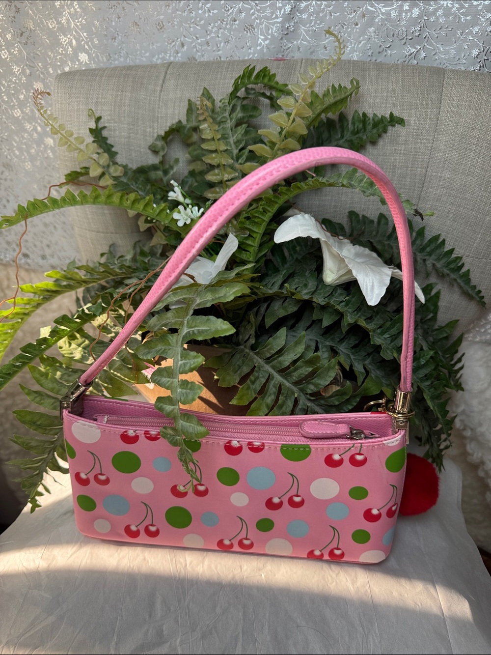 kate spade Pink Cherry Polka Dot Shoulder Bag - Picture 2 of 6